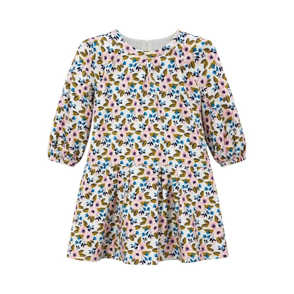 Egg By Susan Lazar Kids Floral Flowers White Corduroy Dress Cotton Girls Size 6